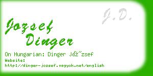 jozsef dinger business card